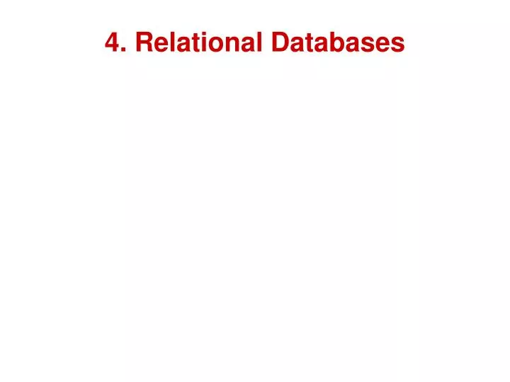 4 relational databases