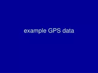 example GPS data