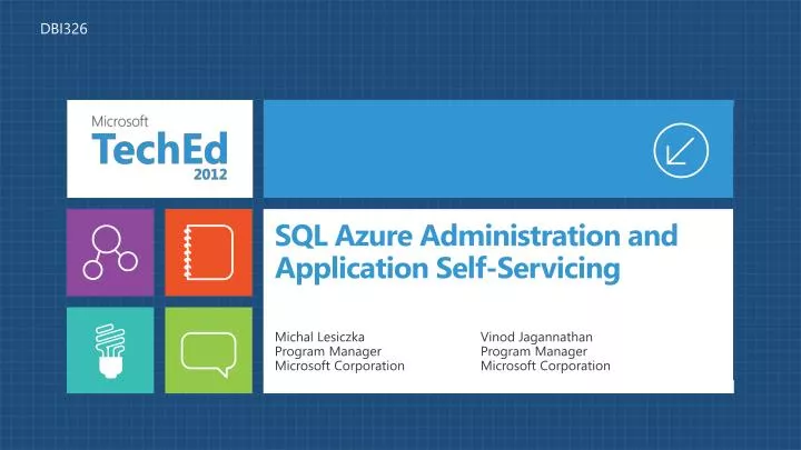 sql azure administration and application self servicing