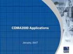 CDMA2000 Applications - slide 1