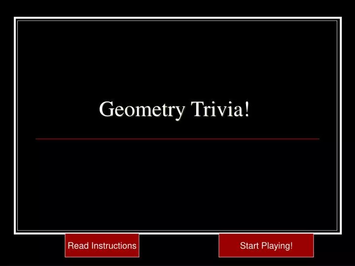 geometry trivia