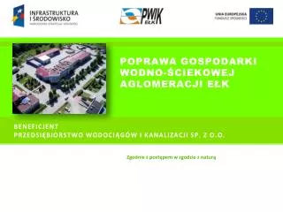 poprawa gospodarki wodno ciekowej aglomeracji e k