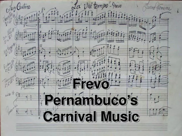 frevo pernambuco s carnival music