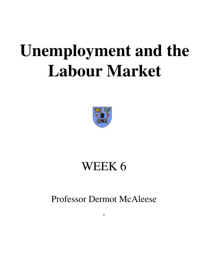 unemployment and the labour market