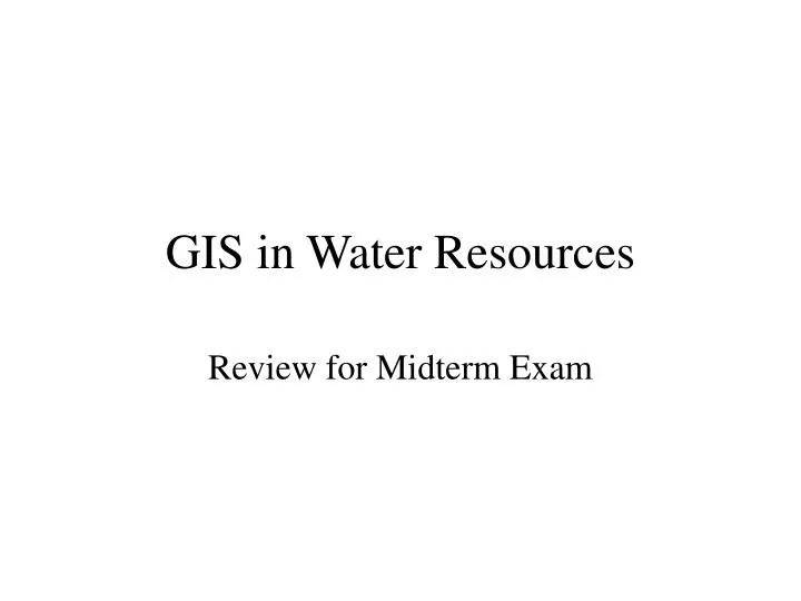 gis in water resources