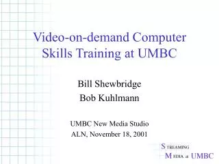 Video-on-demand Computer Skills Training at UMBC
