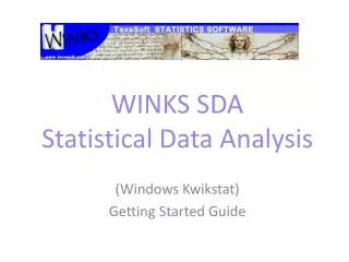 WINKS SDA Statistical Data Analysis