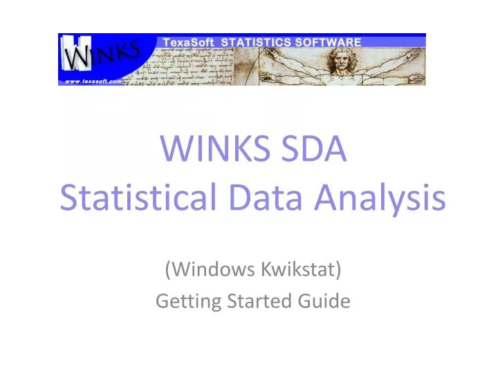 winks sda statistical data analysis