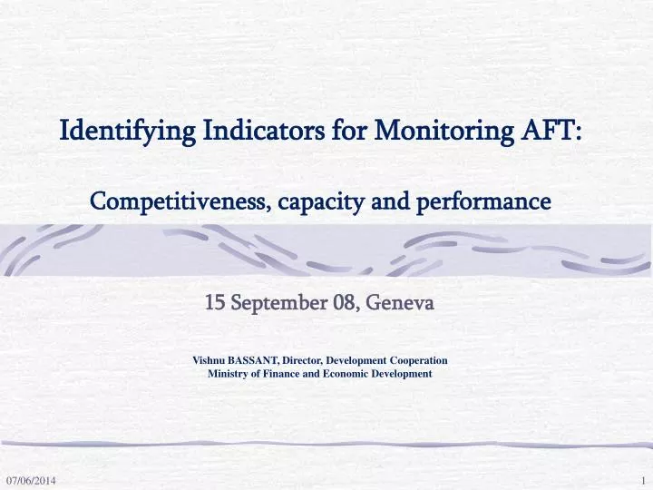 identifying indicators for monitoring aft competitiveness capacity and performance