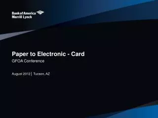 Paper to Electronic - Card