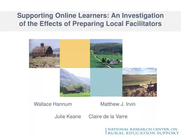 supporting online learners an investigation of the effects of preparing local facilitators