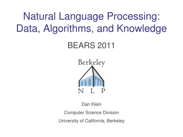 natural language processing data algorithms and knowledge