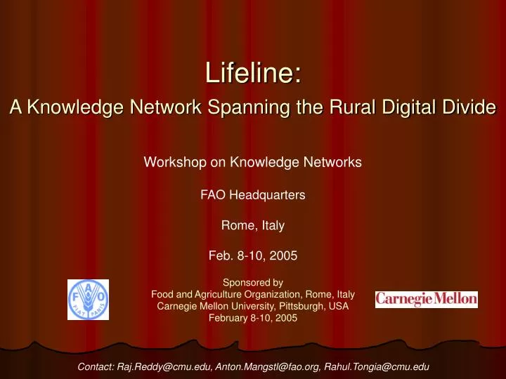 lifeline a knowledge network spanning the rural digital divide