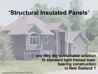 ‘Structural Insulated Panels’