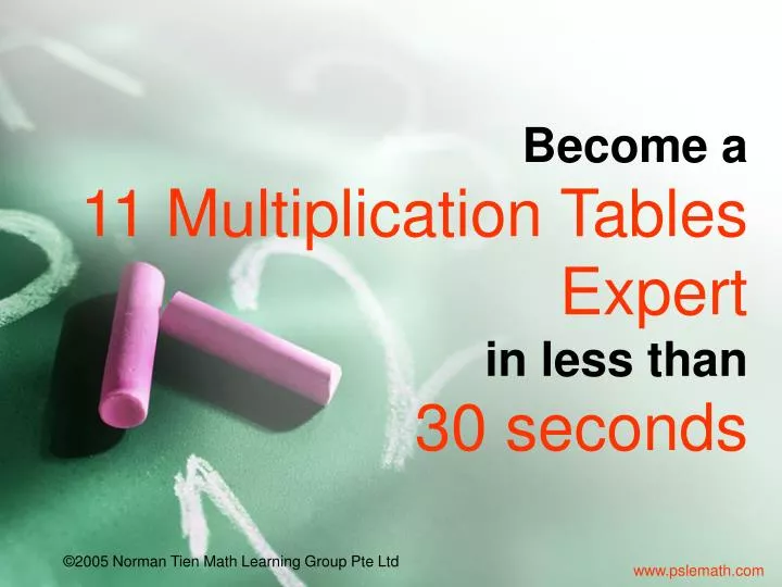 become a 11 multiplication tables expert in less than 30 seconds