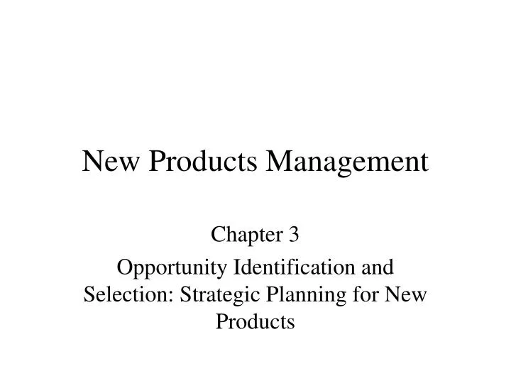 new products management