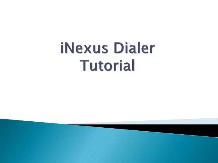 inexus dialer tutorial