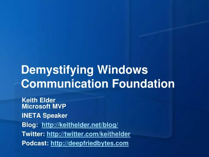 demystifying windows communication foundation