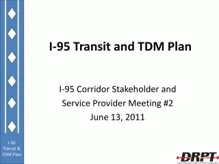 I-95 Transit and TDM Plan