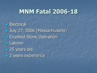 MNM Fatal 2006-18