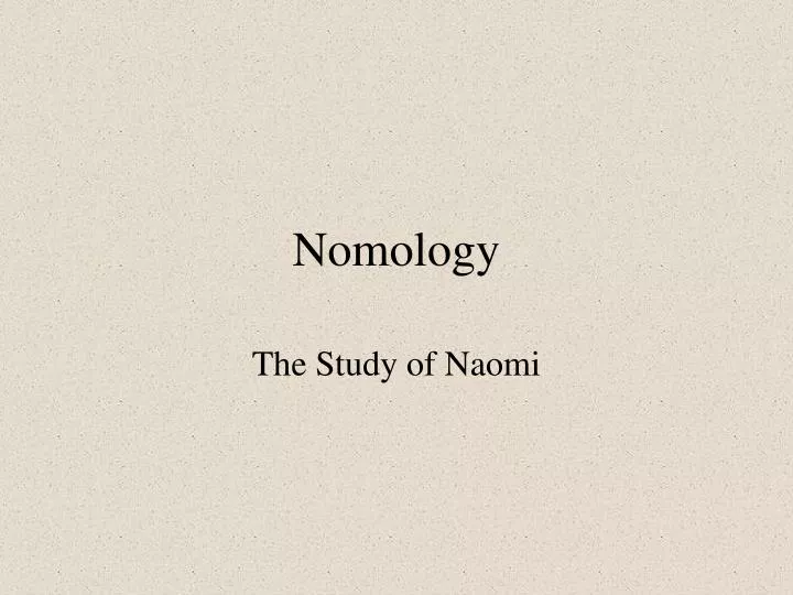 nomology