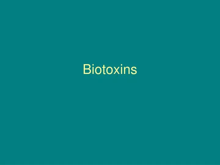 biotoxins