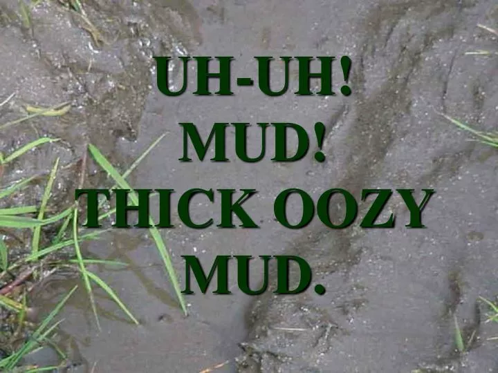 uh uh mud thick oozy mud