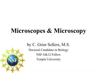 Microscopes &amp; Microscopy