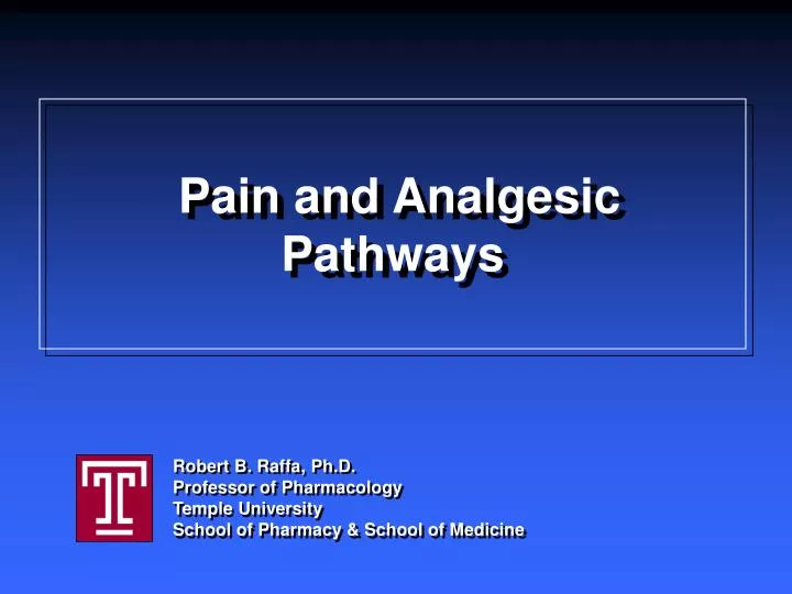 pain and analgesic pathways