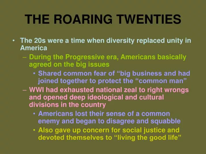 the roaring twenties