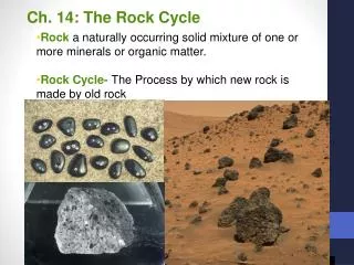 Ch. 14: The Rock Cycle