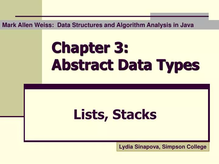 chapter 3 abstract data types