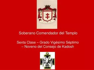 soberano comendador del templo