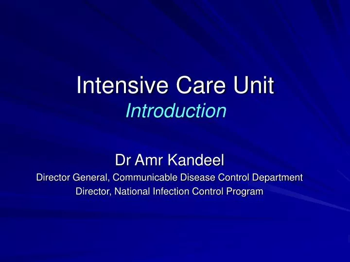 intensive care unit introduction