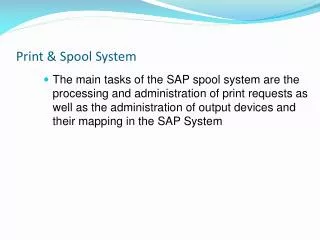 Print &amp; Spool System