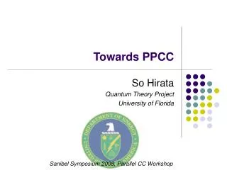 Towards PPCC