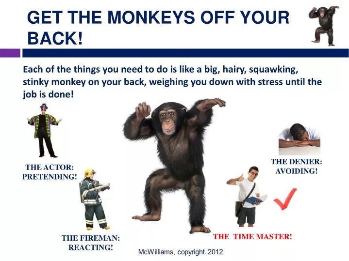 get the monkeys off your back