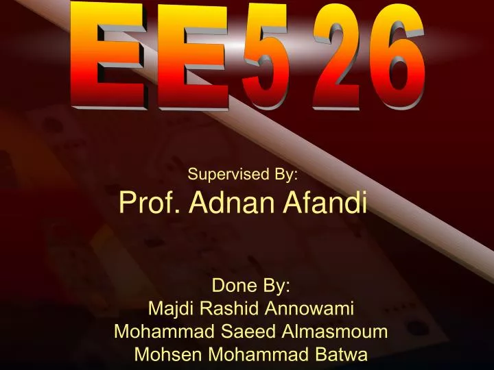 supervised by prof adnan afandi