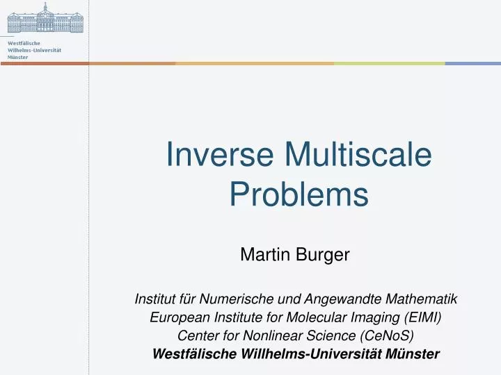 inverse multiscale problems