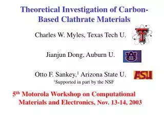 Theoretical Investigation of Carbon-Based Clathrate Materials