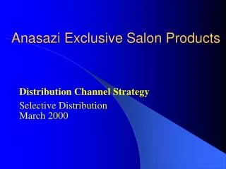 Anasazi Exclusive Salon Products