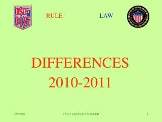 DIFFERENCES 2010-2011