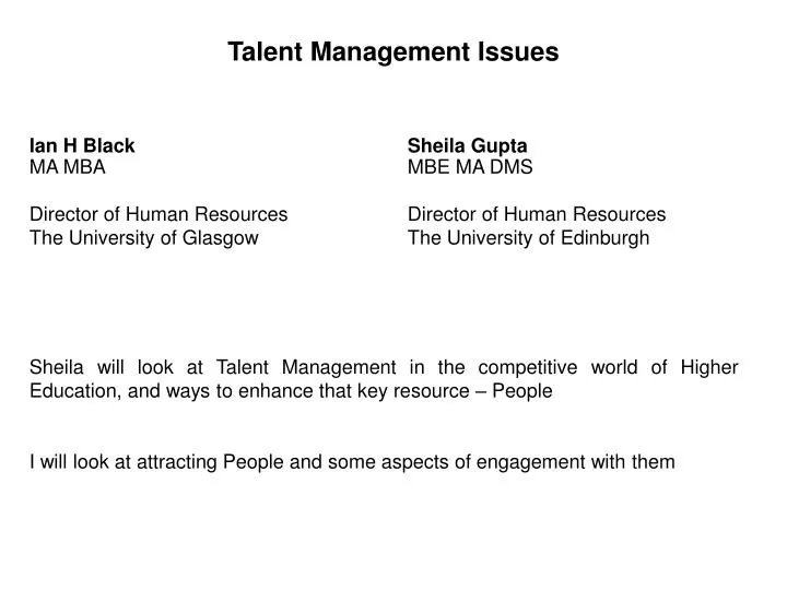 talent management issues