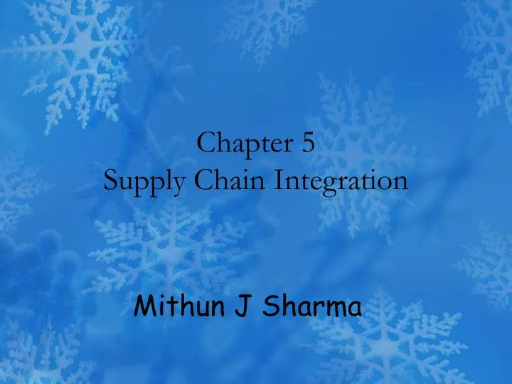 chapter 5 supply chain integration