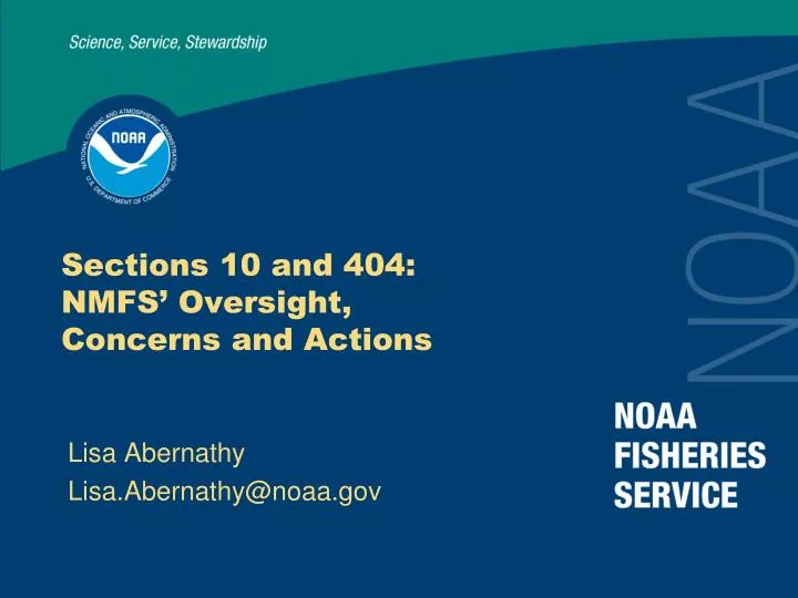 sections 10 and 404 nmfs oversight concerns and actions