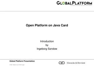 Open Platform on Java Card