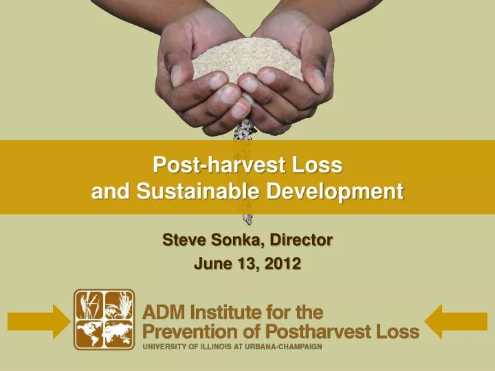 post harvest loss and sustainable development