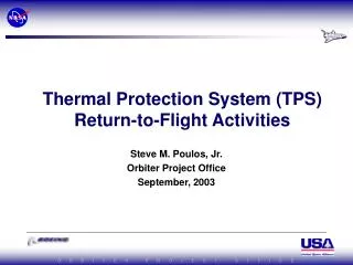 Thermal Protection System (TPS) Return-to-Flight Activities