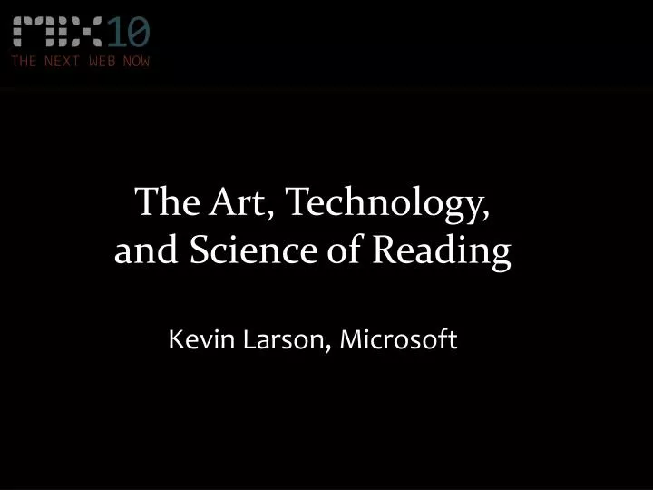 the art technology and science of reading
