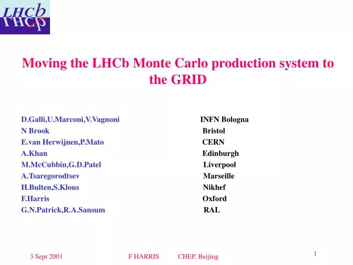 moving the lhcb monte carlo production system to the grid